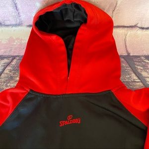 Red & Black Spalding Hoodie - Boy - LG- Size 7
